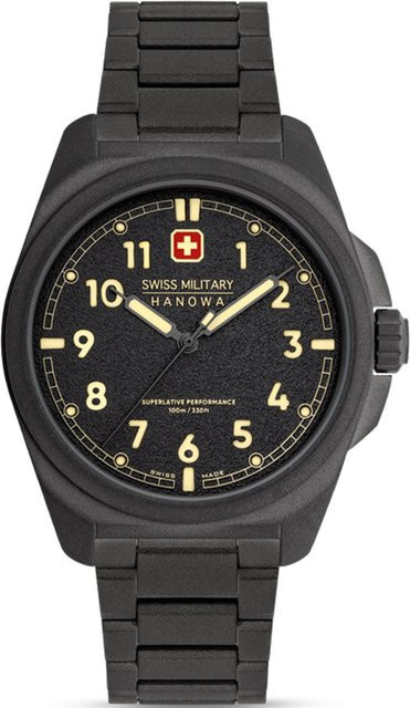 Swiss Military Hanowa Fieldmaster Armbanduhr, Quarz, Edelstahl, 40 mm, Herren - Bild 1
