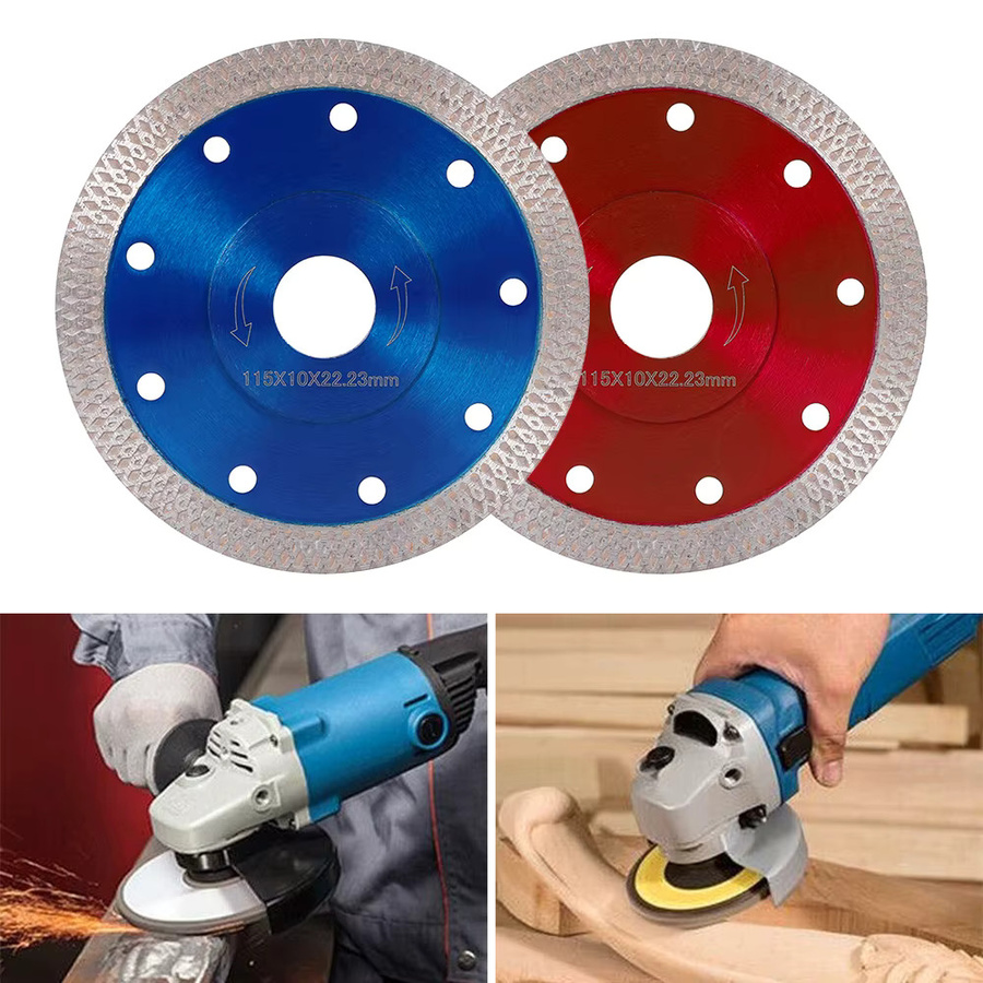 Toorise Diamant-Trockenschneidmesscheibe Turbo für Porzellan, Keramikfliesen und Stein, Durchmesser: 115 mm bis 125 mm - Bild 2