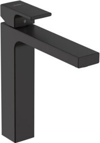 Hansgrohe Waschtisch-Einhebelmischer Vernis Shape in Mattschwarz mit Zugstangen-Ablaufgarnitur - Bild 1