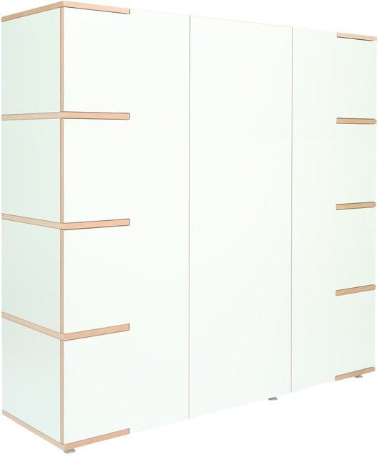 Tojo Stau Schrank High in Weiß Matt mit Schwenktüren - Bild 1
