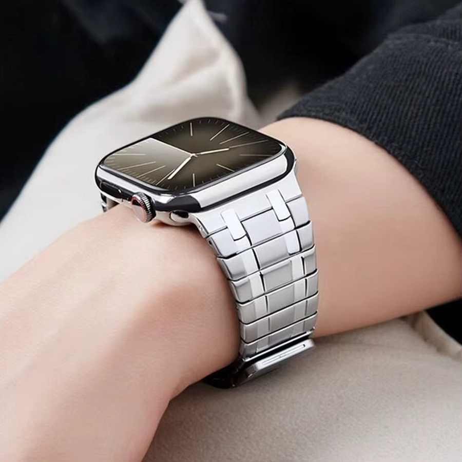 TANGYIYI Uhrenarmband Edelstahl, Magnetisch, Silber, Unisex - Bild 4