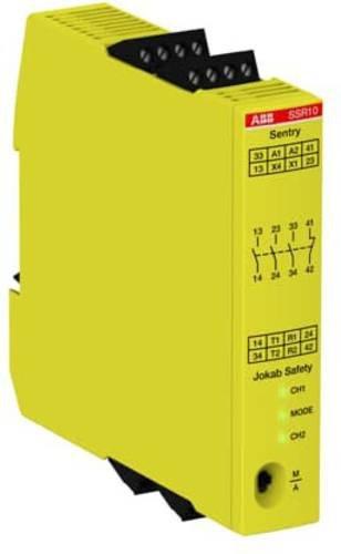 ABB Sicherheitsrelais Sentry SSR10 24VDC Gelb B/H/T: 22,5 x 120 x 120 mm - Bild 1