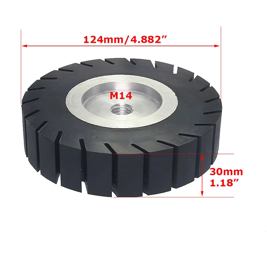 RAMS BRALIN Expansionsrolle für Winkelschleifer mit Zirkonoxid-Schleifhülsen zum Schleifen von Metall, Durchmesser: 124 mm, Breite: 30 mm - Bild 3