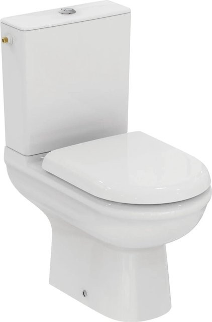 Ideal Standard Stand-WC-Paket Exacto aus Keramik in Weiß mit Spülrandloser Technologie und Soft-Close-Funktion - Bild 1