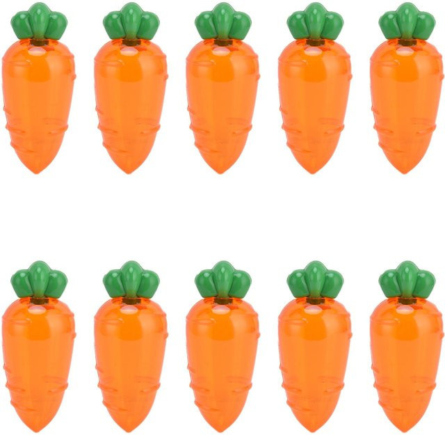 10 Stück OutsideWorld Süßigkeitenbox in Karottenform aus Kunststoff, transparent und orange, Behälter für Hochzeitsgeschenke und Partygeschenke - Bild 1