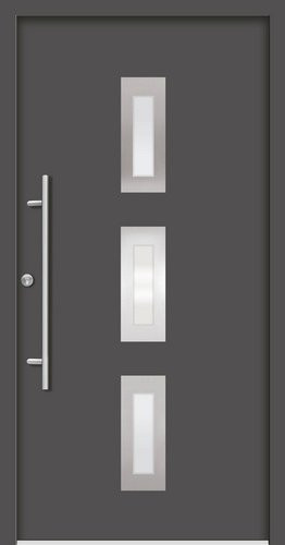 Splendoor Haustür PULA Prime aus Aluminium in Anthrazit-Grau mit Glaseinsatz, B/T/H: 110 x 7 x 210 cm - Bild 1