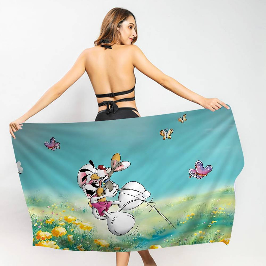 D-Diddl Mikrofaser Strandtuch in Multicolour, schnelltrocknendes und super saugfähiges Pooltuch aus Polyester, B/B: 80 x 160 cm - Bild 1