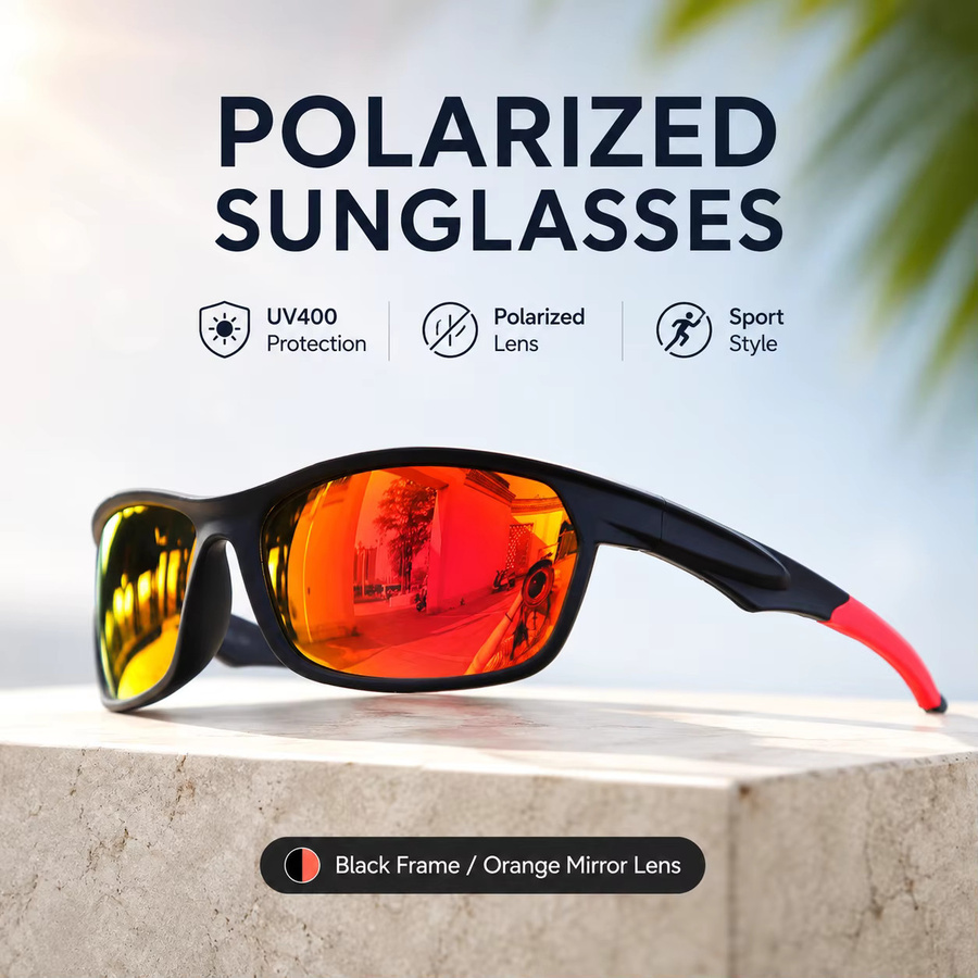 BEAU FIVE Sonnenbrille, Herren, Vollrand, Schwarz, Kunststoff, polarisiert - Bild 1