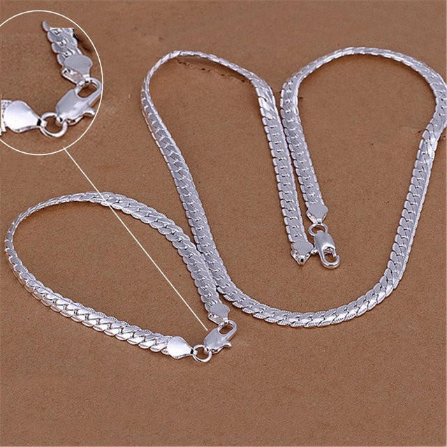 URMYLADY Halskette Armband, 925 Silber, Unisex - Bild 1