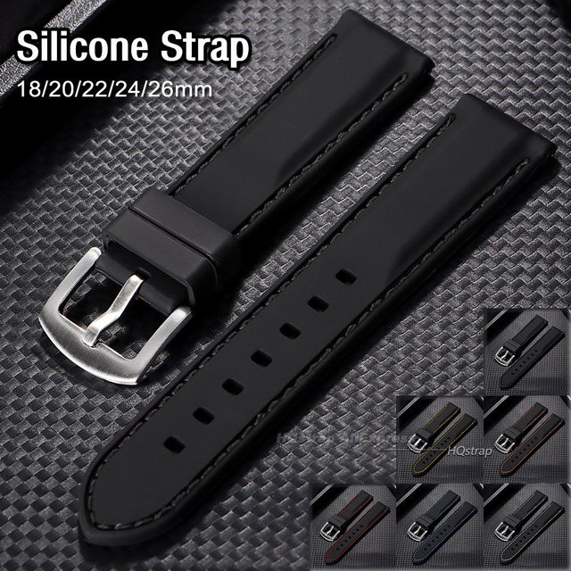 HQstrap Uhrenarmband Silikon, Schwarz, Unisex - Bild 1