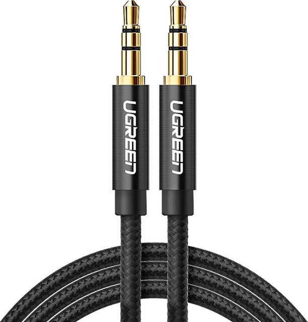 UGREEN AV112 Audio Kabel mit 3,5 mm Klinkenstecker, Schwarz, Länge: 1 m - Bild 1