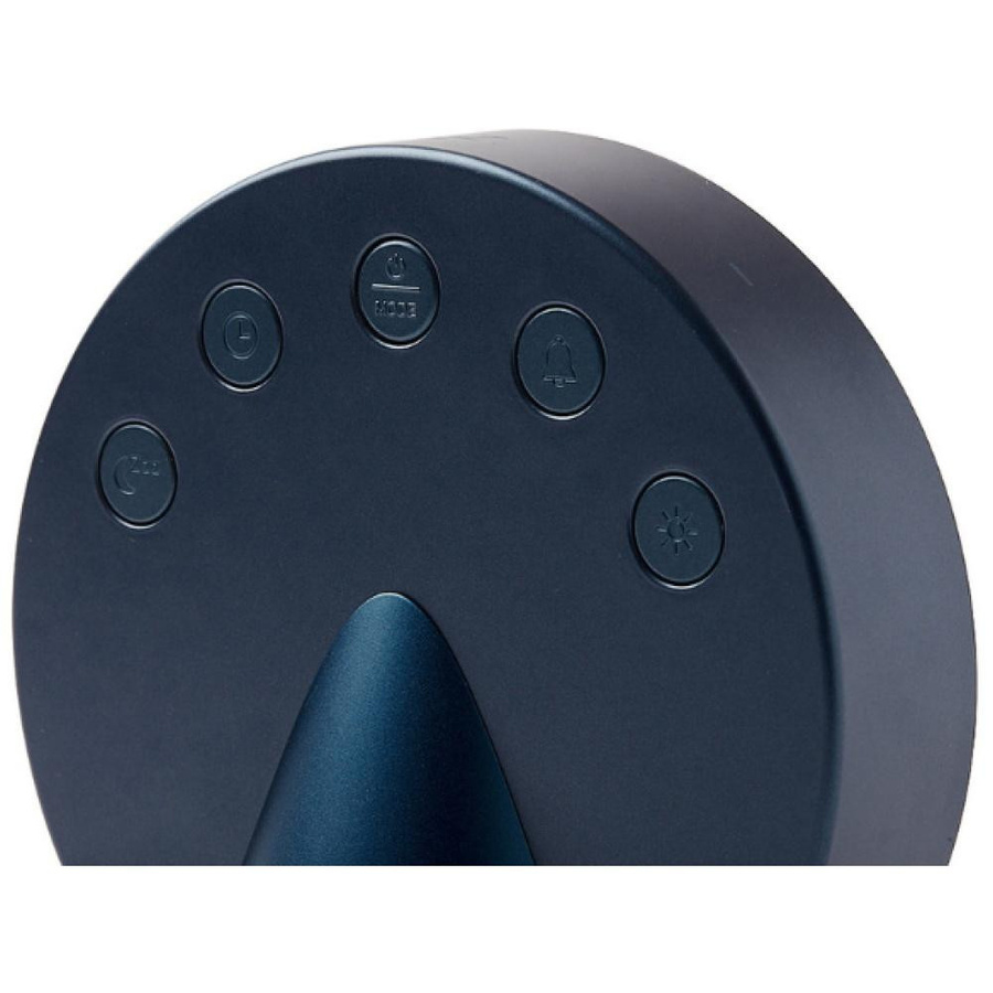 Lexon Conic Clock Tischwecker in Blau mit geometrischem Design - Bild 3