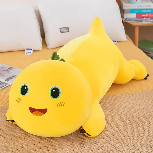 Yiran toy Milchdrachen Plüschkissen, Dinosaurier, Gelb, 60cm, ab 14 Jahren - Bild 1