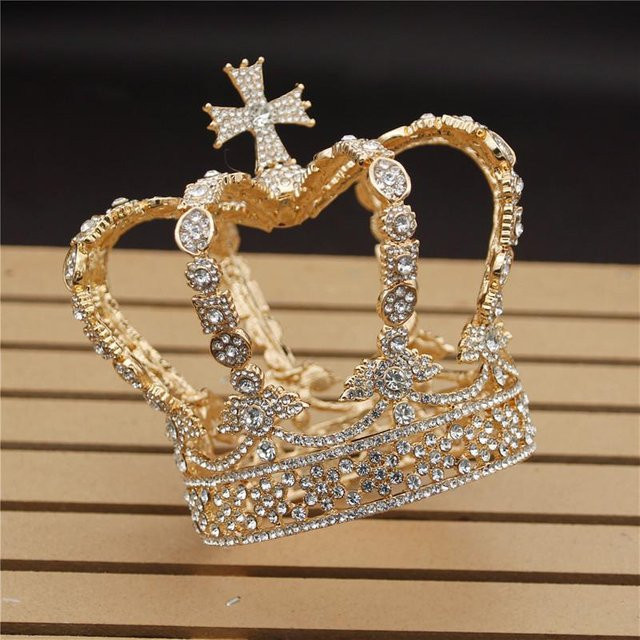 Wucifang Jewelry Diadem, Kristall, Gold, Damen, Braut Hochzeit - Bild 1