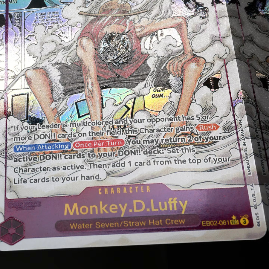 Bandai One Piece Luffy Manga-Karte, EB02-061, Englische Texturfolienkarte - Bild 3