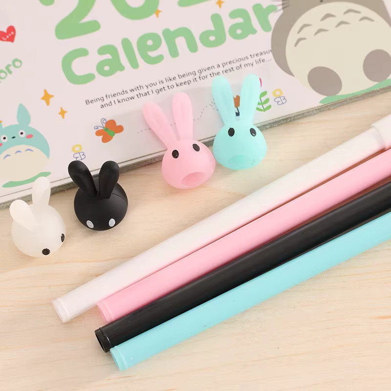 8 Stück Kaninchen Gelstifte mit schwarzer Tinte, süße Kawaii Schreibwaren für Schule und Büro - Bild 2