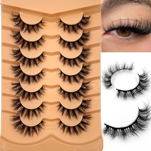 AMSDCN Künstliche Wimpern, Black, Unisex - Bild 1