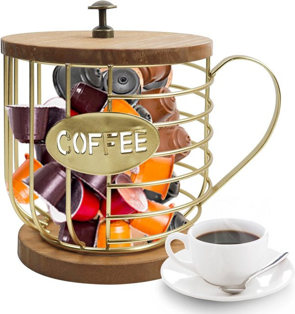 Kaffee Kapselhalter für K Cups von Yiran Furniture in Gold aus Metall - Bild 1