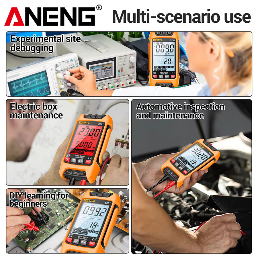 ANENG SZ01 Digitaler Multimeter-Tester mit 6000 Zählungen als professioneller Spannungsprüfer und Kapazitätsmesser für AC/DC-Strom - Bild 5