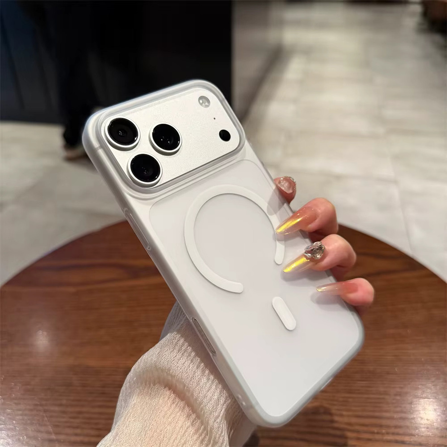 YUEDESHENG Magnetische iPhone Hülle mit Hartschale, Ultradünn und Mattiert, Transparent, Kompatibel mit MagSafe Wireless Charging - Bild 2