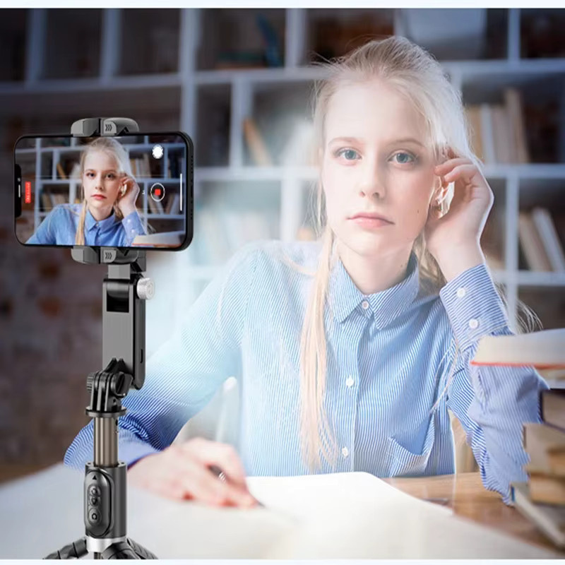 AyeBeau Handheld Gimbal Stabilisator mit Selfie Stick und Stativ für iPhone und Android Smartphones in Schwarz - Bild 5