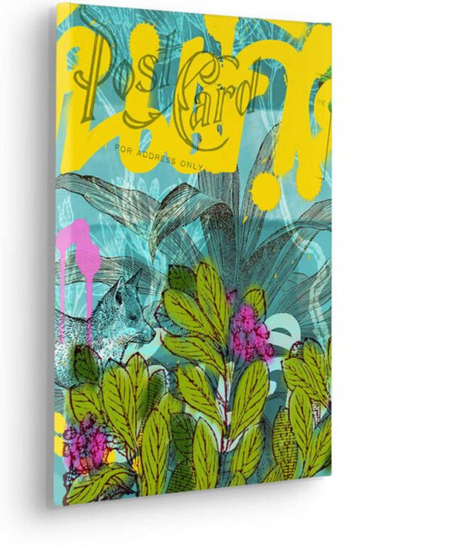 Komar Canvasbild Post Card Urban Stadt und Tier in Querformat, mehrfarbig, B: 40 cm, H: 40 cm - Bild 1