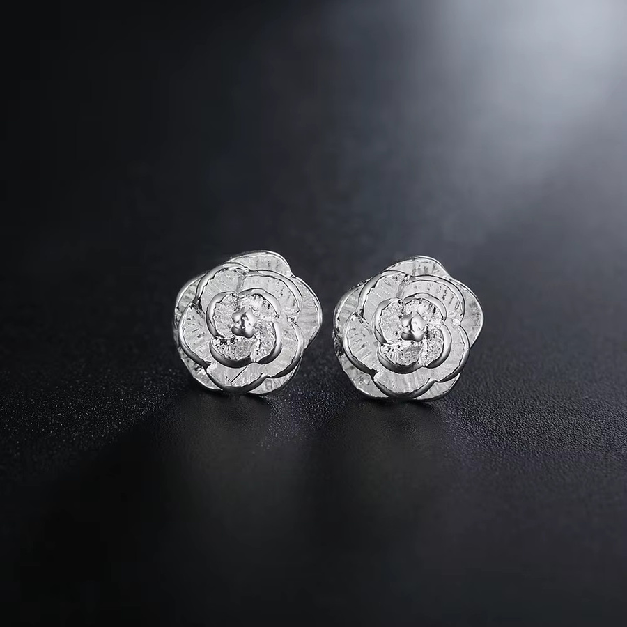 Ohrstecker 925 Silber, Blume, Damen - Bild 3