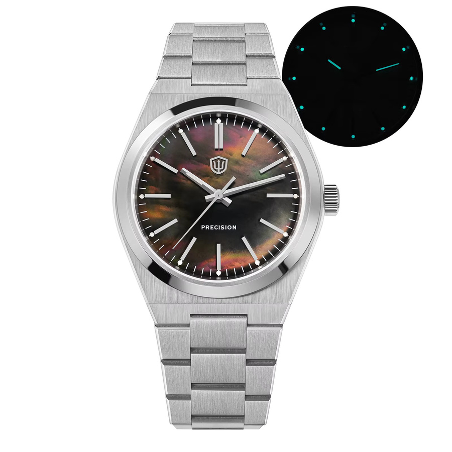 Watchdives Armbanduhr, Quarz, Edelstahl, Schwarz, 37 mm, Unisex - Bild 6