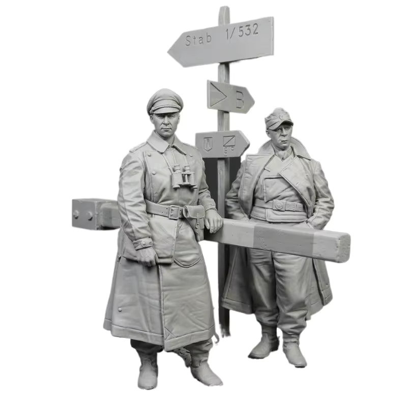 BAANFU Harzfiguren-Montagemodellbausatz, Militär, 2-teiliges Set, Maßstab 1:35 - Bild 3