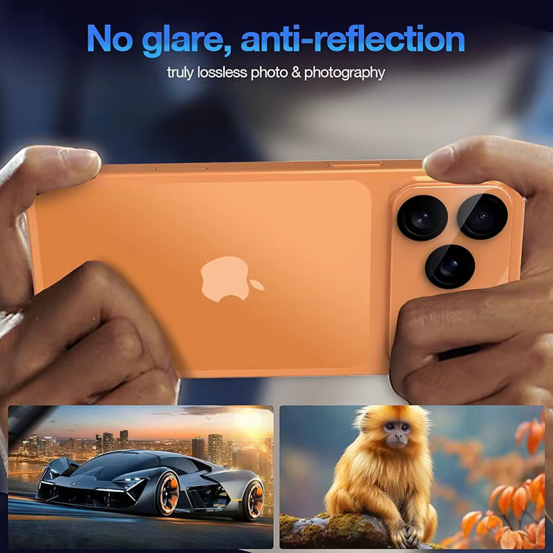 Yij Kameraobjektivschutz aus gehärtetem Glas für Apple iPhone 17 Pro Max und iPhone 17 Pro, transparent - Bild 2