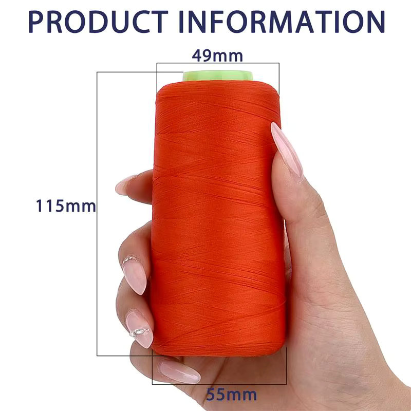 Elastisches Nylon-Nähgarn für Kantenanleimung in Braun, 3000 Yards, 100 D/2 - Bild 5