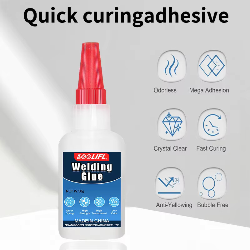 LOOLIFL Super Glue Sekundenkleber transparent, 50 g für Kunststoff, Metall, Holz, Glas und Kunsthandwerk - Bild 2