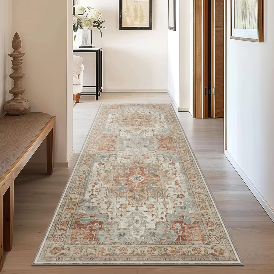 VIKAMA Böhmischer Korridor-Teppich in Multicolour, rutschfester orientalischer Läufer für Flur, Küche oder Wohnzimmer, B/T: 180 x 60 cm - Bild 1