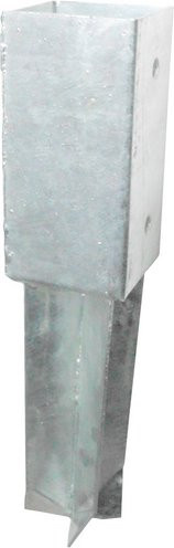 Connex Bodenhülse aus verzinktem Stahl in Silber/Grau, B/L: 76 x 75 mm - Bild 1