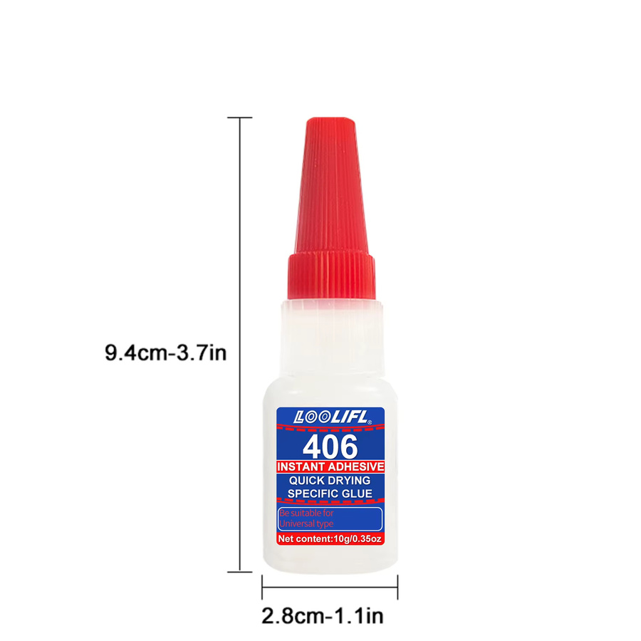 LOOLIFL 406 Superkleber professioneller transparenter Cyanacrylat-Kleber für Kunststoff - Bild 6