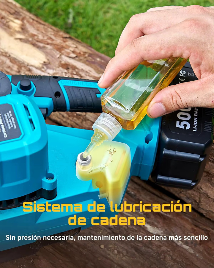 Seesii 1200W 12'' Bürstenlose Akku-Kettensäge für Makita 18V LXT mit Ersatzakku - Bild 5