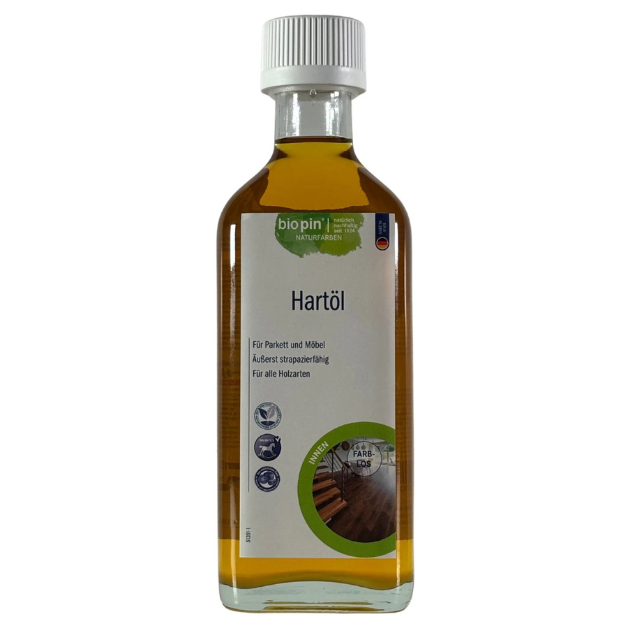 Biopin Hartöl Transparent Satin-Glanz Wasserabweisend und Lebensmittelecht 0,25 l - Bild 2