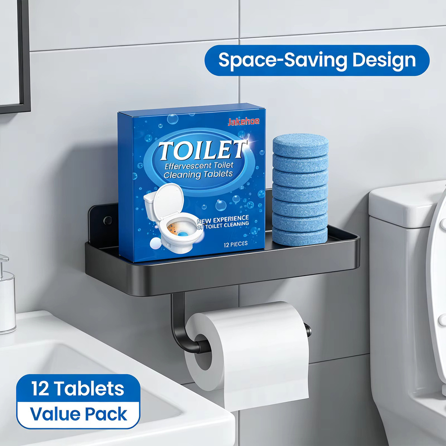 JAKEHOE Toilettenreinigungs-Brausetabletten zur schnellen Entfernung von Urinflecken, Schmutz und Gerüchen in Blau - Bild 2