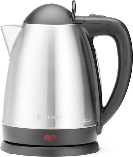 Hendi 209981 Kabelloser elektrischer Wasserkocher aus Edelstahl in Silber, 1,8 l - Bild 1