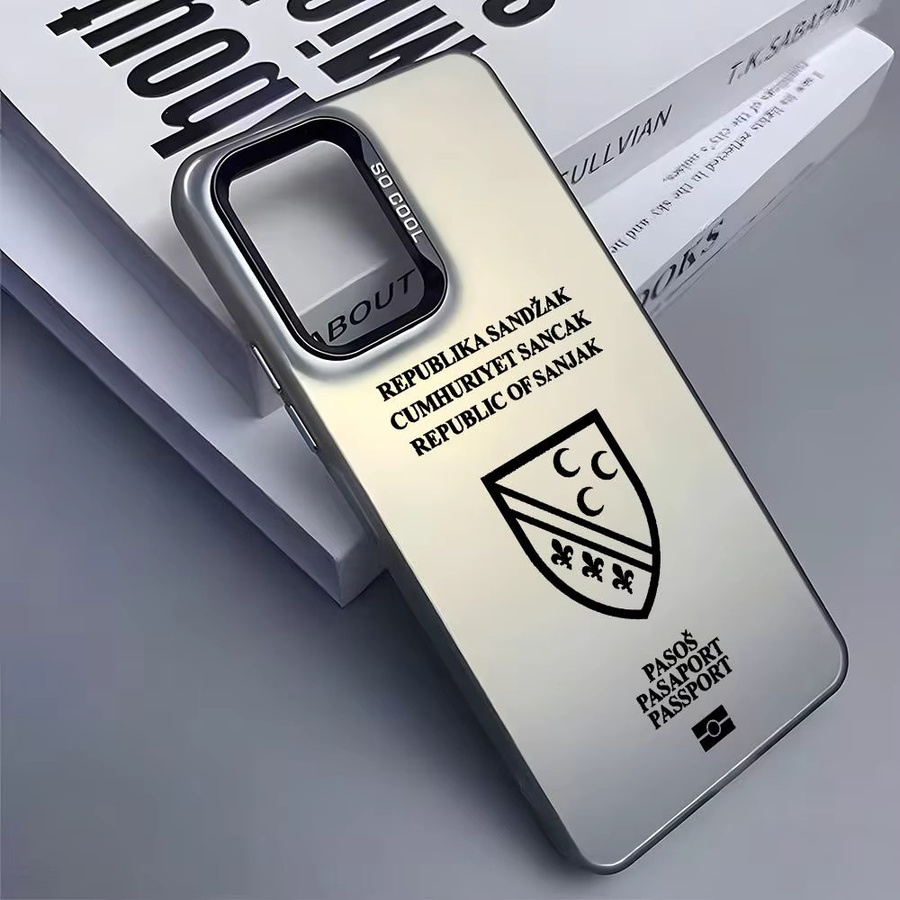 REPUBLIC OF Sandzak Passport Silikon Handyhülle für Samsung Galaxy S25 Edge S24 S23 S22 S21 S20 Ultra in Silber - Bild 4
