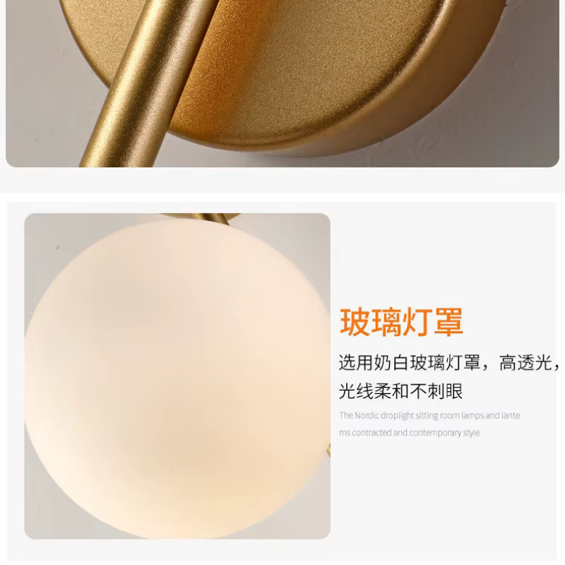 Lava Corki LED-Glaswandleuchte in Gold/Messing, USB wiederaufladbare Nachttischleuchte mit Fernbedienung und Dimmfunktion für Schlafzimmer und Flur, warmweiß - Bild 3