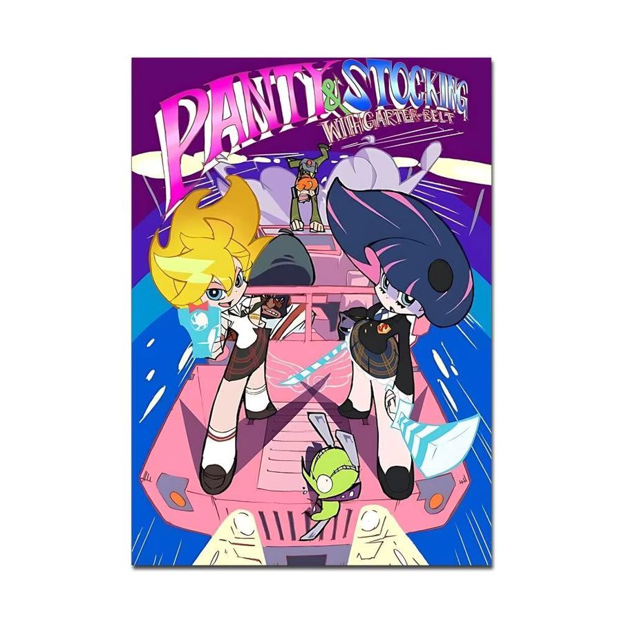 Potdemiel Anime Wandkunst Poster mit Strumpfgürtel und Strümpfen in Multicolor für deine nordische Heimdekoration - Bild 7