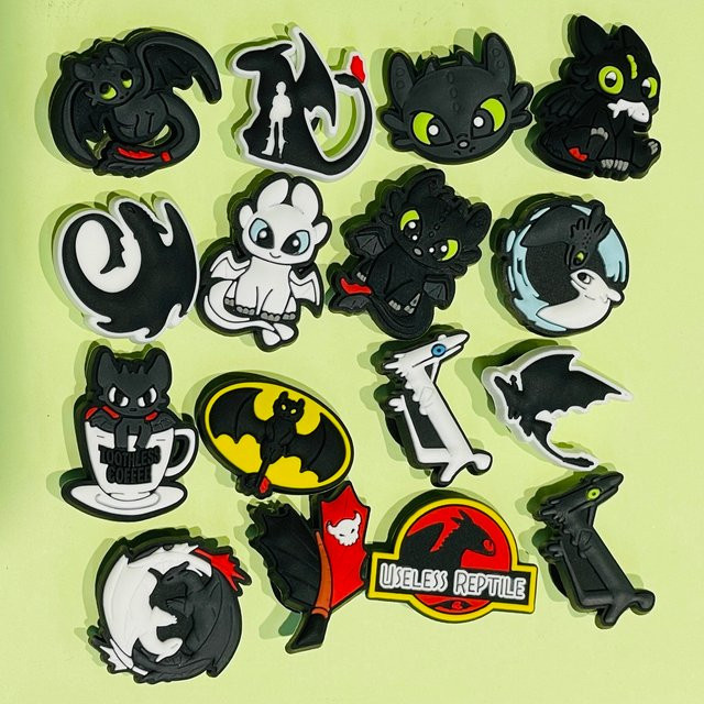 Potdemiel Charms, Drachen Zahnlos Cartoon, PVC, Kinder - Bild 1