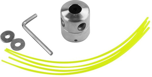 Ninth World Aluminium Gras Trimmer Kopf mit 4 Linien in Silber als Rasenmäher Zubehör Ersatzwerkzeug - Bild 1