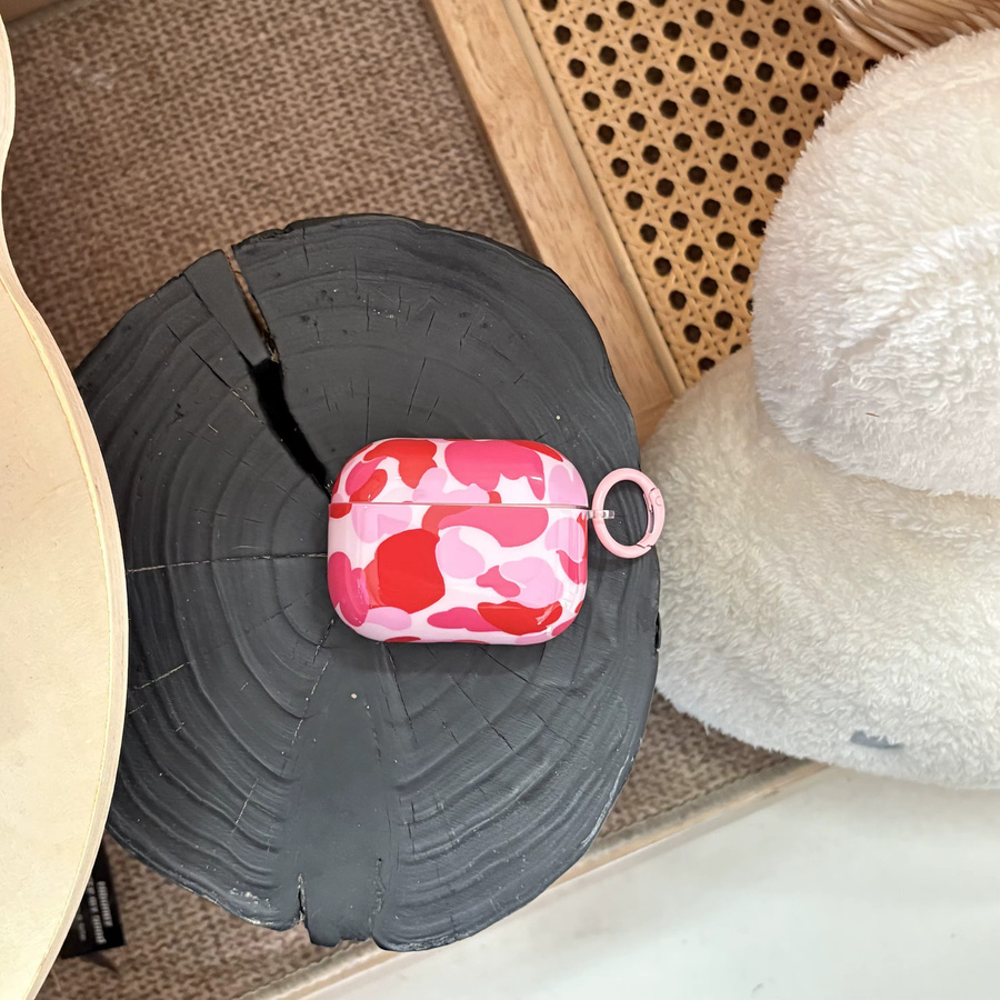 Schutzhülle für Apple AirPods Pro 1 2 3 in hellem Camouflage-Muster, mehrfarbig - Bild 3