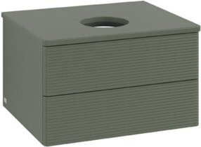 V&B Waschtischunterschrank Antao mit Frontstruktur in Grau, B/T/H: 60 x 36 x 50 cm - Bild 1