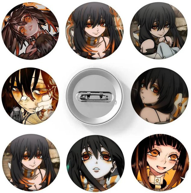 Bilibili Brosche, Emaille-Pin, Cartoon-Stil, rund - Bild 1