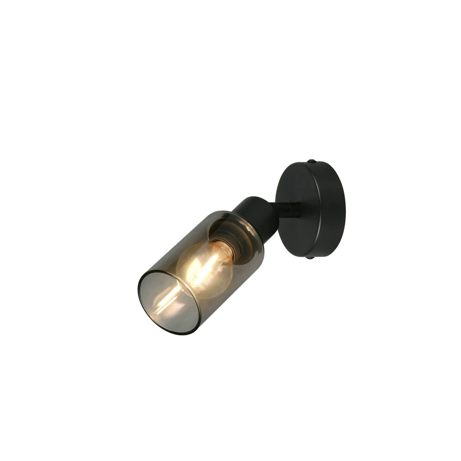Reality Mars Strahler Schwarz matt 1er Spot aus Metall und Glas mit E14 Fassung - Bild 2