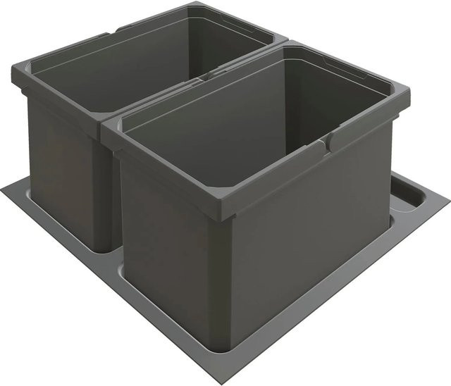 Vauth-Sagel Abfalltrennsystem Envi Free Plus in Lava mit 2x13 Litern, Korpusbreite: 60 cm, Höhe: 22 cm, Tiefe: 48 cm - Bild 1