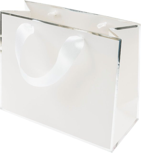 Rico Design Paper Poetry Geschenktasche weiß B/T/H: 22 x 18 x 10 cm - Bild 1